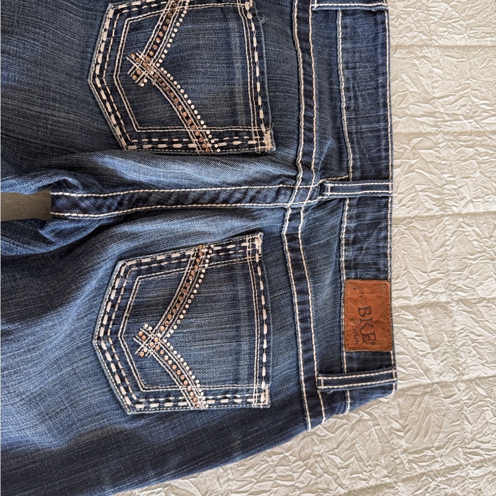 BKE Dark Blue Bootcut Kids Jeans - Picture 7 of 9